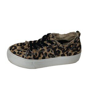JellyPop Comfort Fit Sneakers Shoes Women Size 8.5 Brown Leopard Animal Print